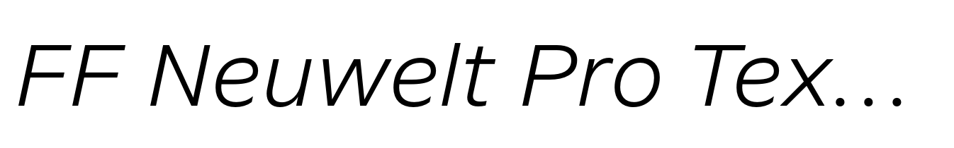FF Neuwelt Pro Text Light Italic